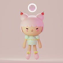 Mi proyecto del curso: Creación de personajes kawaii en 3D con Blender . Traditional illustration, Character Design, Digital Illustration, 3D Modeling, and Manga project by Laura López Fernández - 05.13.2022