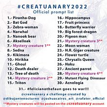 Creatuanary 2022 Ein Projekt aus dem Bereich Design, Traditionelle Illustration, Design von Figuren, Skizzenentwurf, Kreativität, Bleistiftzeichnung, Zeichnung und Artistische Zeichnung von septon - 13.05.2022