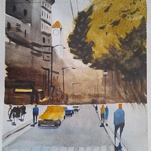 My project for course: Urban Landscapes in Watercolor. Un progetto di Belle arti e Pittura ad acquerello di Manis - 14.05.2022