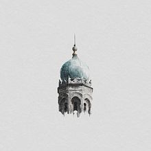 Tempio Maggiore, Florence. Traditional illustration, Sketching, Drawing, Watercolor Painting, Architectural Illustration, and Sketchbook project by Uranium Sorcerer - 04.13.2022