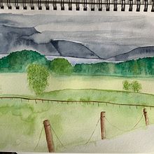 My project for course: Atmospheric Landscapes in Watercolor  . % corinawaage tarafından hazırlanan Güzel sanatlar, Tablo, Sulubo, Ve a Resim projesi - 05.15.2022