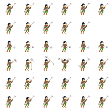 Animación pixel art de Sioux la palera. Un proyecto de Animación de personajes, Videojuegos, Pixel art y Desarrollo de videojuegos de Daniel Rodríguez Peña - 15.05.2022