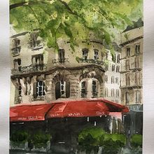 Mon projet du cours : Dessin architectural à l’aquarelle et à l’encre. Un projet de Esquisse , Dessin, Aquarelle, Illustration architecturale, Carnet de croquis et Illustration à l'encre de mina_inverse - 15.05.2022