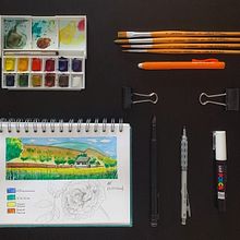 My project for course: Watercolor Travel Journal. Traditional illustration, Watercolor Painting, Architectural Illustration, and Sketchbook project by jgusma - 05.16.2022
