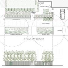 Enlarged Landscape Plan with Sectional Elevation Through Fence. Un progetto di Paesaggismo e Architettura di Jordan Felber - 16.05.2022