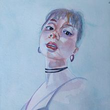 Retrato ilustrado. Traditional illustration, Fine Arts, Painting, and Portrait Drawing project by Jeniffer Mazariegos - 05.16.2022