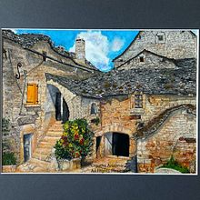 Ferme Caussenarde, Lozere, France - Architectural | Stone | Brickwork | Historical Places. Un progetto di Illustrazione tradizionale, Pittura ad acquerello e Disegno artistico di Claudia Arianna - 16.05.2022