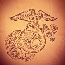 Leather Working Design. Un projet de Art floral et végétal de username_1746535596_683682 - 17.05.2022