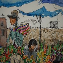 La piazza dei fiori. Un proyecto de Pintura a la acuarela de macspisani - 17.05.2022