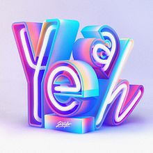Yeah!!!. 3D Lettering, Digital Lettering, and Lettering project by Javi Bueno - 05.17.2022