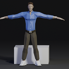 Mi proyecto del curso: Modelado Low Poly persona . 3D, pemodelan 3D, Video Game, desain Karakter 3D, Dan Desain Game proyek oleh Jeremias Reynoso - 05.16.2022