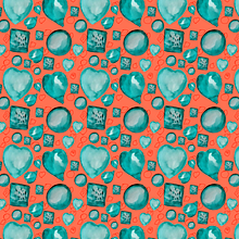 My project for course: Design of Textile Prints. Traditional illustration, Accessor, Design, Costume Design, Pattern Design, Fashion Design, Printing, and Textile Printing project by Annarita - 05.18.2022