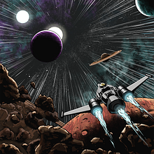 Galaxy Album Cover. Een project van Traditionele illustratie van Jose Damian Orozco Borrego - 23.01.2018