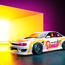 Donut Media Formula D Livery - Nissan S14. Design, 3D, e Consultoria criativa projeto de Davide Virdis - 18.05.2022