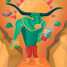 My project for course: Geometric Illustration with Volume Ein Projekt aus dem Bereich Traditionelle Illustration, Design von Figuren und Digitale Illustration von Eleonora Miears - 18.05.2022