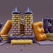 My project for course: 3D Typography: Playing with Color and Volume. 3D, Animation, T, pograph, 3D Animation, 3D Design, and Digital Design project by ciners - 05.19.2022