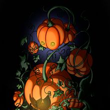 Monstruo calabaza. Design, Traditional illustration, Character Design, Fine Arts, Creativit, Drawing, Digital Illustration, Concept Art, Artistic Drawing, Digital Drawing, and Digital Painting project by septon - 05.19.2022