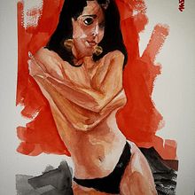 Jacqueline . Un proyecto de Pintura a la acuarela de macspisani - 20.05.2022