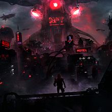 Neon city - Sector 8. Concept Art, Photomontage, Digital Design, Stor, telling, Digital Illustration, VFX, Photograph, Post-production, and Photo Retouching project by Milton Almeyda - 05.20.2022
