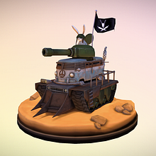 3D low poly tank diorama Mad Max Furry Road. Een project van  Ontwerp,  3D-modellering,  3D-ontwerp, Videogame-ontwerp y 3D van Jose Damian Orozco Borrego - 21.05.2022