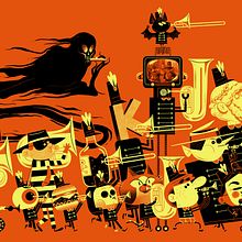 The Bad Guys Marching Band. Un proyecto de Ilustración tradicional de Andrew Kolb - 21.05.2022