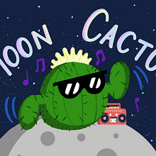 Moon Cactus. Traditional illustration project by Audrey Chai - 05.19.2022