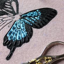 Morpho Butterfly . Projekt z dziedziny  Haft,  Sz, cie,  Tkactwo i Craft użytkownika Talisa May - 22.05.2022