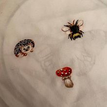 My project for course: Miniature Needlework: Make Embroidered Jewelry. Jewelr, Design, Embroider, and Textile Design project by lenira.gorbunova - 05.23.2022