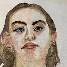 Mi proyecto del curso: Retrato en acuarela a partir de una fotografía. Un proyecto de Ilustración tradicional, Pintura a la acuarela y Dibujo de Retrato de Astrid Contreras - 23.05.2022