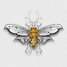 My project for course: Artistic Tattoo Design with Golden Effects in Procreate. Ilustração tradicional, e Desenho de tatuagens projeto de Marcus - 23.05.2022