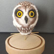 Felted owl. Projekt z dziedziny Craft, To, art, Filcowanie igłą i Rzeźba użytkownika Granel Milou - 23.05.2022