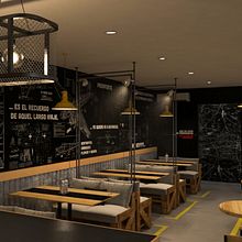 El Taller. Bar Cafetería Ein Projekt aus dem Bereich Innendesign, 3-D-Modellierung und Kunstleitung von Maikel Sanchez Cal - 15.02.2021