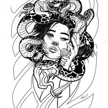 Medusa . % vadoczbalos tarafından hazırlanan Geleneksel illüstras, Ve on projesi - 05.23.2022