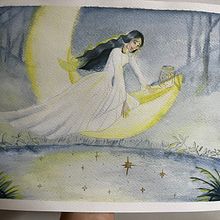 La coleccionista de estrellas . Traditional illustration, Painting, Drawing, Digital Illustration, and Watercolor Painting project by conde858_ - 05.22.2022