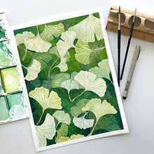 Mi proyecto del curso: Técnicas de acuarela en negativo para ilustración botánica.. Projekt z dziedziny Trad, c, jna ilustracja, Malowanie akwarelą, R i sunek botaniczn użytkownika Miriam Trébol - 23.05.2022