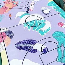 MAPUFËN - Mural court in the south of Chile, organised by Metro21 . Artă stradală, Ilustrație botanică, Ilustrație tradițională, Design, Pictura și Pictură decorativă de Rommygon ☻ - 05.24.2022