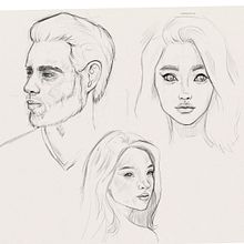My project for course: Portrait Sketchbooking: Explore the Human Face. Sketching, Drawing, Portrait Drawing, Artistic Drawing, and Sketchbook project by lenira.gorbunova - 05.24.2022