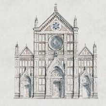Santa Croce. Projekt z dziedziny Sketching,  R, sunek, Malowanie akwarelą,  R, sunek architektoniczn, Sketchbook,  R i sunek atramentem użytkownika Uranium Sorcerer - 23.05.2022
