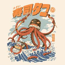 Tako Sushi. Traditional illustration, and Costume Design project by Ilustrata - 08.11.2021