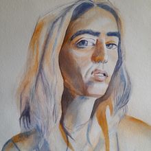 My project: Artistic Portrait with Watercolors. Un progetto di Belle arti, Pittura, Pittura ad acquerello e Disegno di ritratti di Manis - 25.05.2022