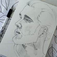 Il mio progetto del corso: Ritratto su blocco da disegno: esplora il volto umano. Un progetto di Bozzetti, Disegno, Disegno di ritratti, Disegno artistico e Sketchbook di Fedora Garcia - 25.05.2022