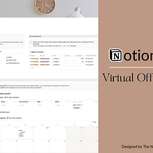 Notion Virtual Office & Productivity Dashboard. Graphic Design, Web Design, No-Code Development, Management, and Productivit project by Frances Odera Matthews - 05.25.2022