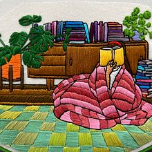 Rainy Day Reader. Embroider project by Coricrafts - 05.19.2022