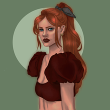 Meu projeto do curso: Retrato de personagens femininas com Procreate. Projekt z dziedziny Trad, c, jna ilustracja, Ilustracja c, frowa, R, sunek c i frow użytkownika Camila Britto - 26.05.2022
