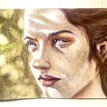 Il mio progetto del corso: Ritratto artistico ad acquerello. Fine Arts, Painting, Watercolor Painting, and Portrait Drawing project by silviabigne - 05.26.2022