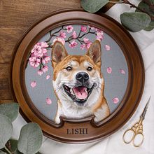Lishi - Hand embroidered Shiba Inu portrait . Embroider, Fine Arts, Arts, Crafts, and Sewing project by Michelle Staub ⋆ StitchingSabbatical - 12.31.2021