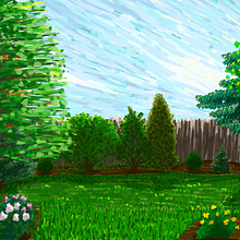 Backyard. Un proyecto de Pintura digital de Sarah - 26.05.2022