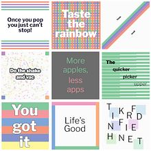 9 Instagram posts based on the slogans of famous advertisements . Desain, Pencitraan Merek, Identitas, Desain Grafis, Tipografi, Desain Logo, Dan Desain Tipografi proyek oleh c_gollop - 05.27.2022