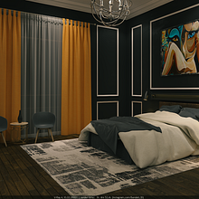 Grayish Bedroom. Architecture project by Benjamin Mojtaba Ebadati - 05.27.2022