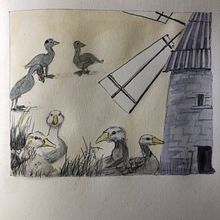 Mon projet du cours : Illustrations fantastiques pour enfants. Projekt z dziedziny Trad, c, jna ilustracja,  Malarstwo, R, sunek ołówkiem,  R, sunek, Malowanie akwarelą, Ilustracje dla dzieci, R, sunek c i frow użytkownika fabiennebegonia - 27.05.2022